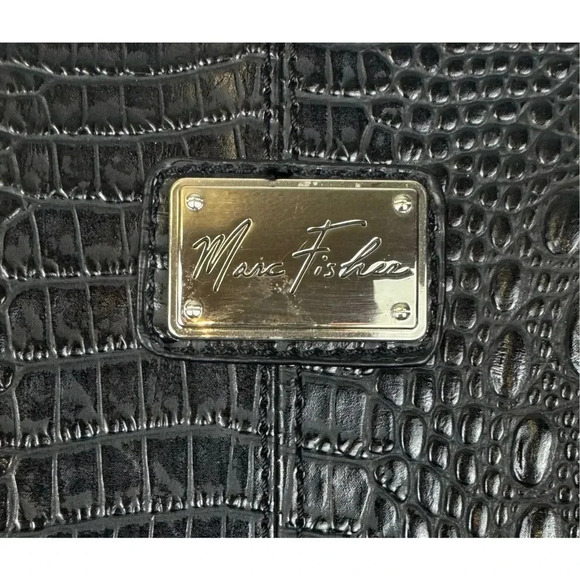 Marc Fisher Embossed Croc Faux Leather Large Tote Purse - Picture 4 of 10